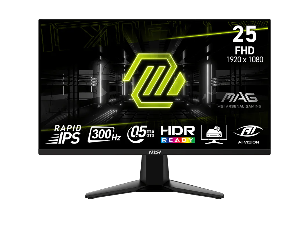 MSI MAG 255XF 24.5 Inch FHD , Rapid IPS Panel, 300 Hz / 0.5ms Response Gaming Monitor MSI MAG 255XF 24.5 Inch FHD , Rapid IPS Panel, 300 Hz / 0.5ms Response Gaming Monitor