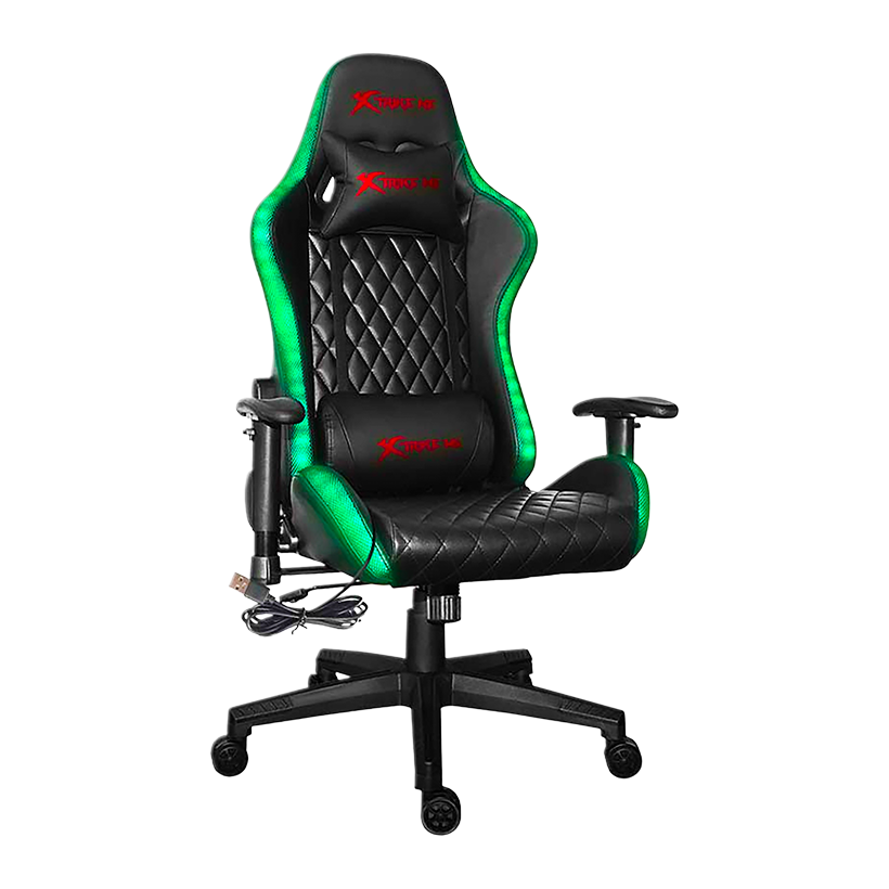 XTRIKEME GC-907 RGB GAMING CHAIR - BLACK