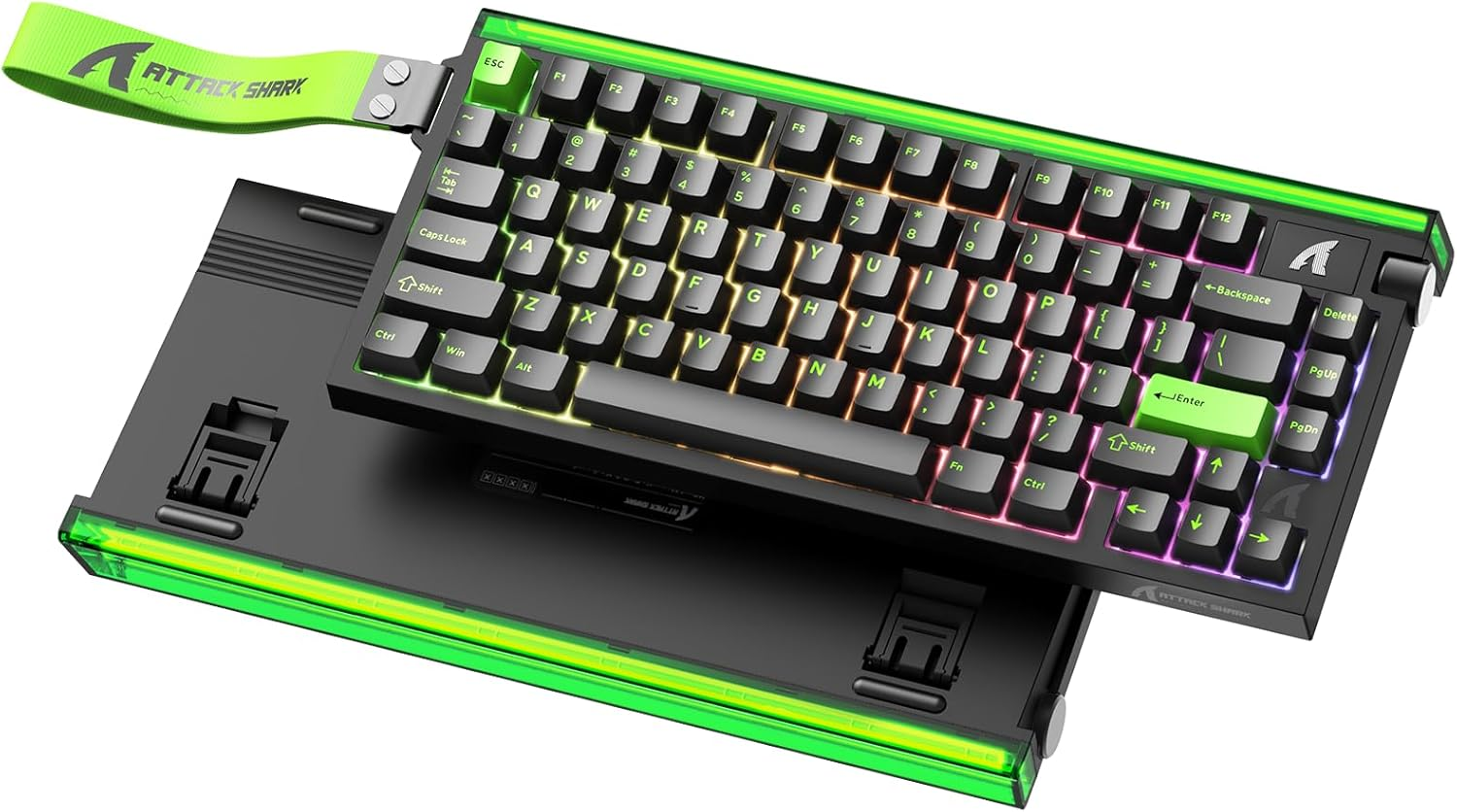 ATTACK SHARK R85 HE WIRD MAGNETIC SWITCH KEYBOARD BLACK GREEN