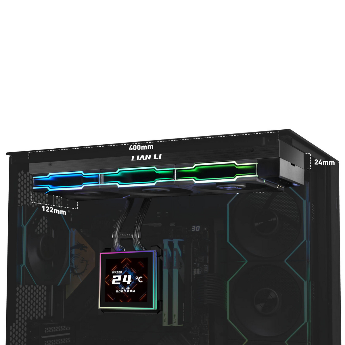 LIAN LI HYDROSHIFT II LCD-S 360TL CPU WATER COOLING BLACK
