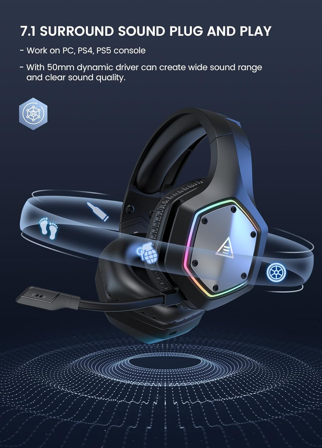 EKSA E1000WT Wireless Gaming Headset