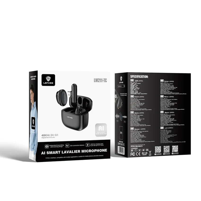 LENYES LM211 Lavalier microphone TC / TYPE-C