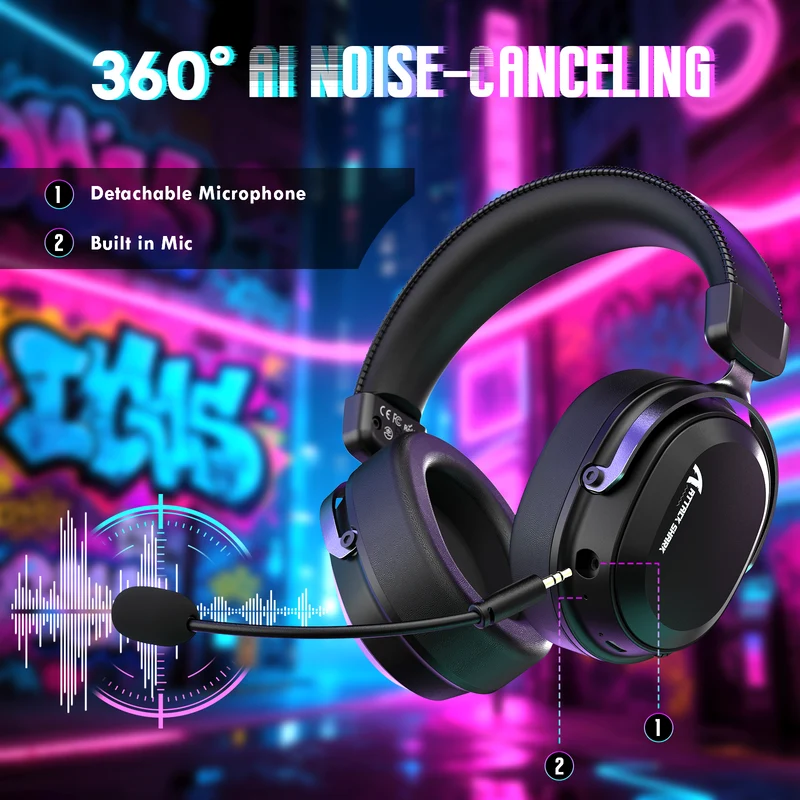 Attack Shark L30Pro Wireless Gaming Headset - Black