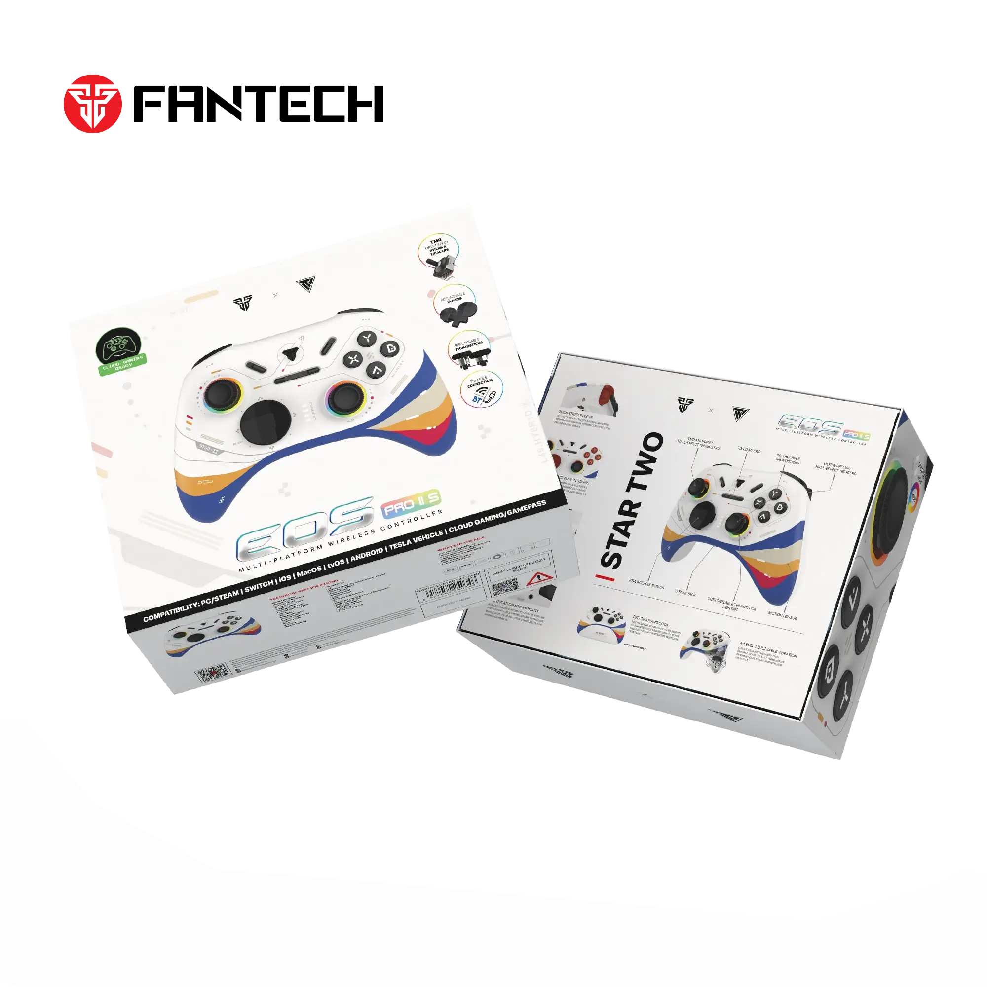 FANTECH WGP15V2S EOS PRO II S WIRELESS CONTROLLER Star Two White