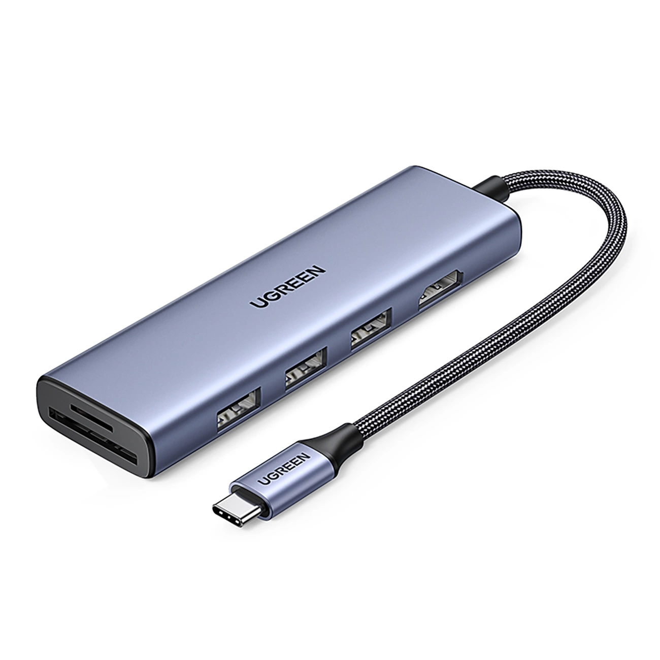 UGREEN USB-C to 3*USB 3.0 A + HDMI 4K*2K/30Hz + SD + TF