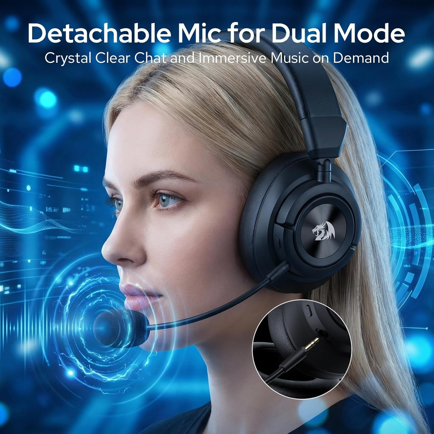 REDRAGON H889 SPECTRA PRO GAMING HEADSET BLACK