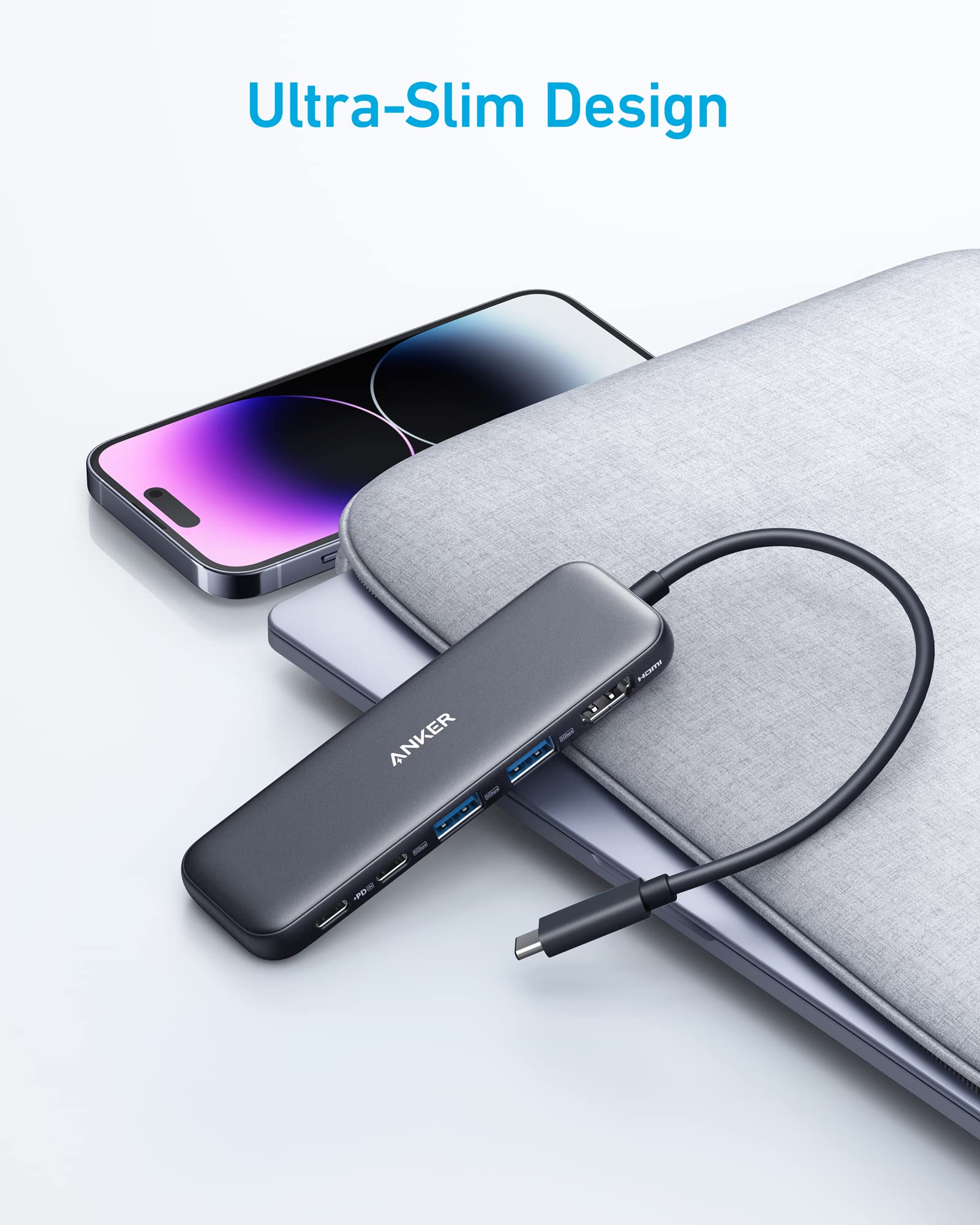 Anker A8355H11 332 USB-C Hub (5-in-1) Black