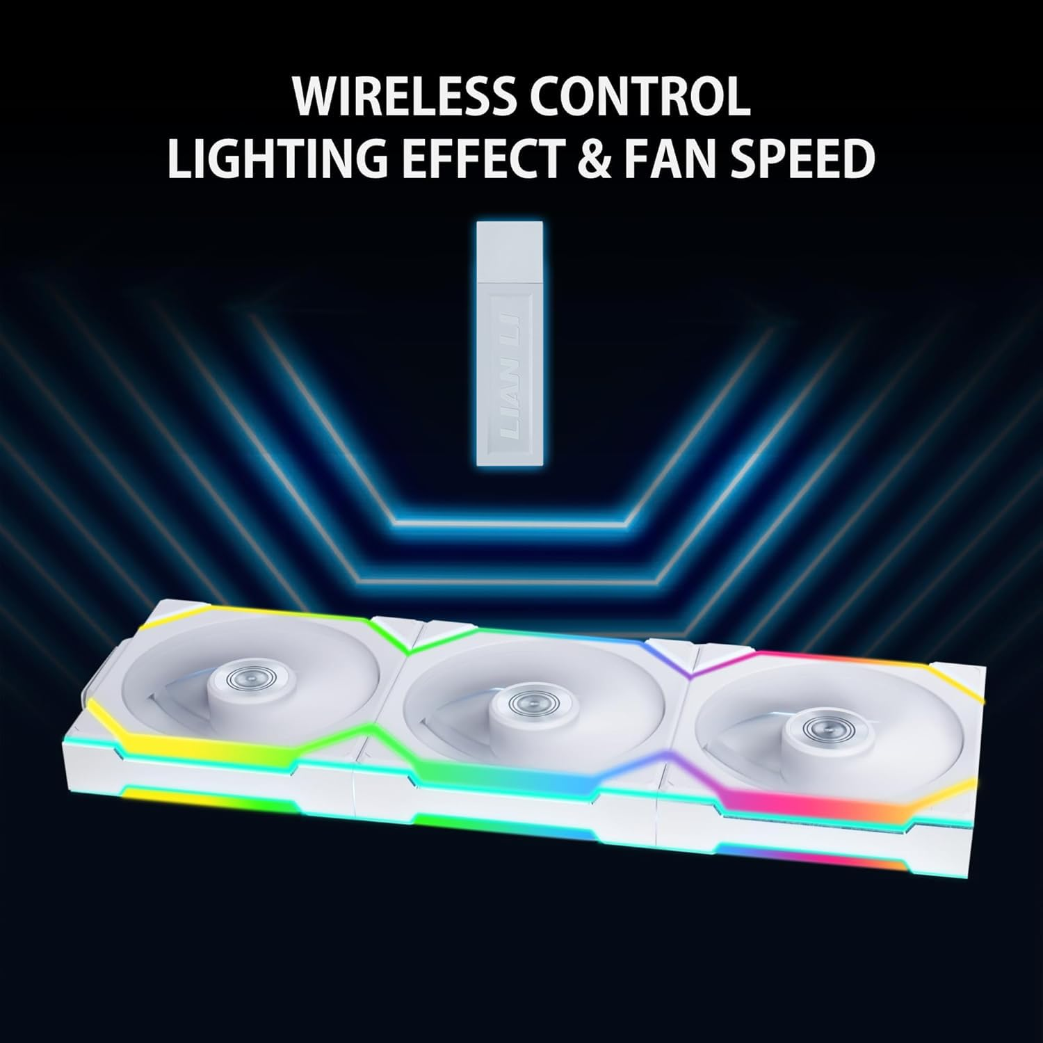 Lian Li UNI Fan SL Wireless 120mm ARGB Fan (Triple Pack)-White