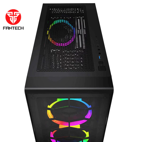 FANTECH HEXA XL CG82 RGB FAN FULL TOWER CASE BLACK