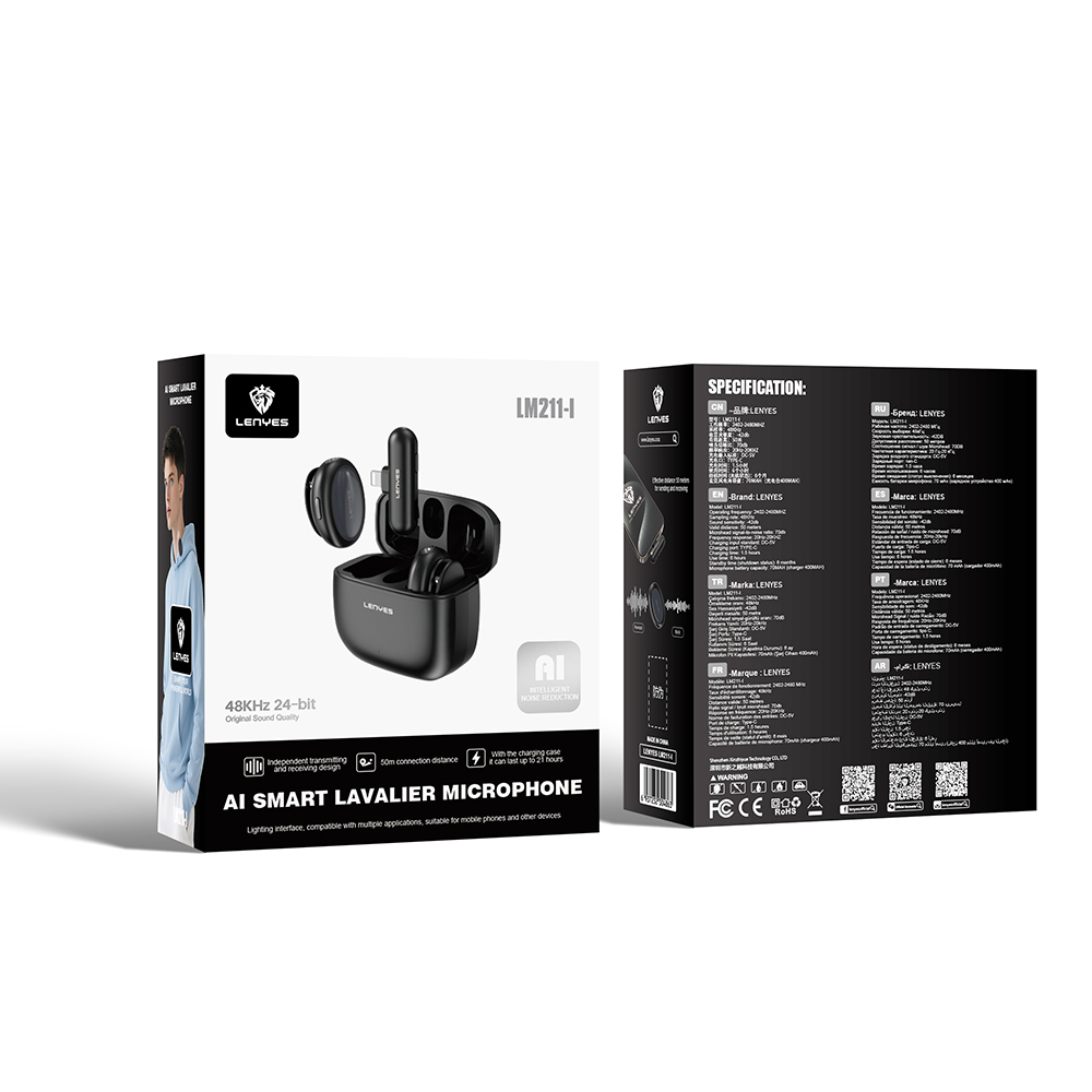 LENYES LM211 Lavalier microphone TC / Lightning