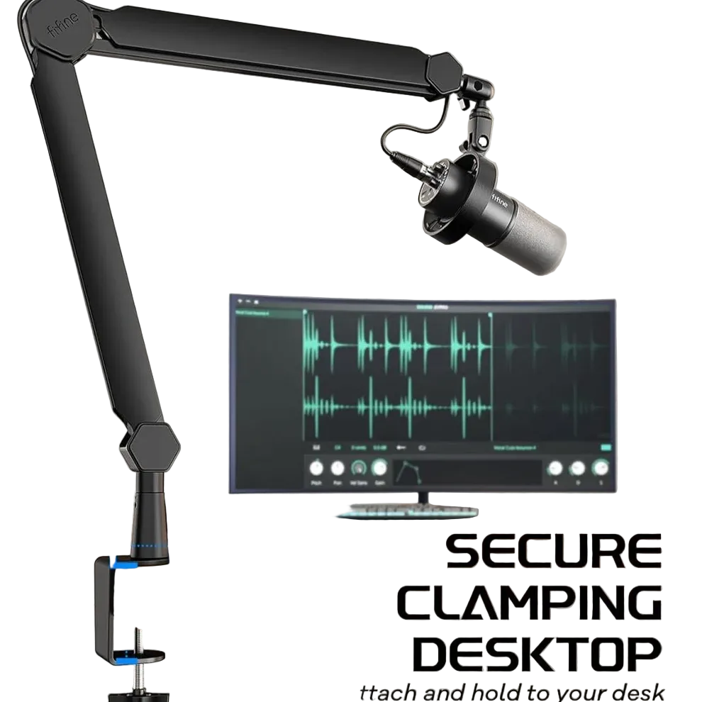 FIFINE BM66 Metal Microphone Boom Arm Stand