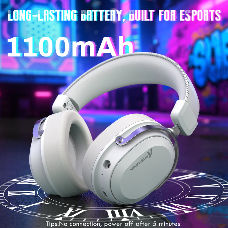 Attack Shark L30Pro Wireless Gaming Headset - Silver White