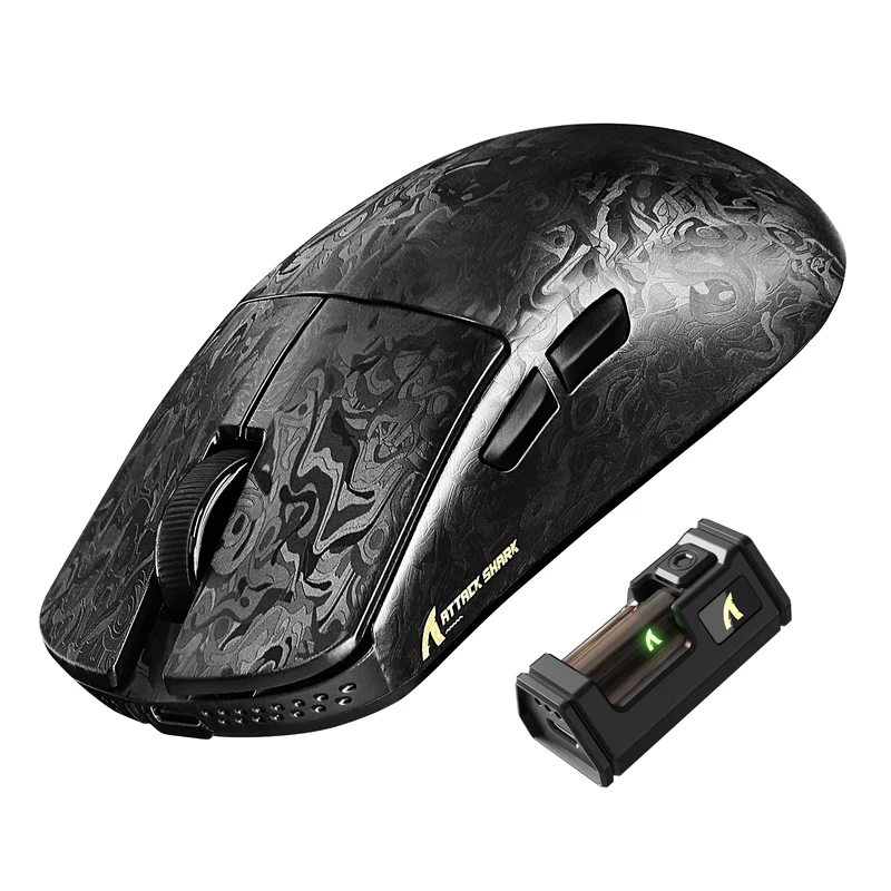 ATTACK SHARK X11 ULTRA MOUSE  PAW3950MAX  TRI MODE BLACK COLOR