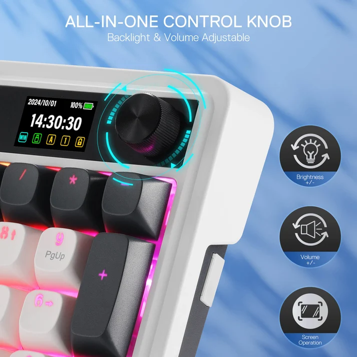 REDRAGON GALATIN PRO K719 3 MODES CONNECTION WITH LCD SCREEN MECHANICAL KEYBOARD