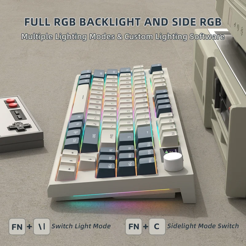 ATTACK SHARK K86 RGB KEYBORAD TIME MACHINE BLUE-WHALE SWITCH