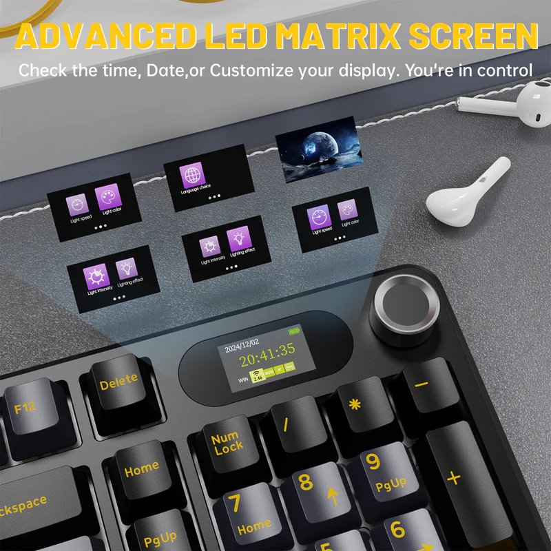 ATTACK SHARK X98 PRO Wireless RGB Linear Blueberry Switch  Gaming Keyboard / Star Black