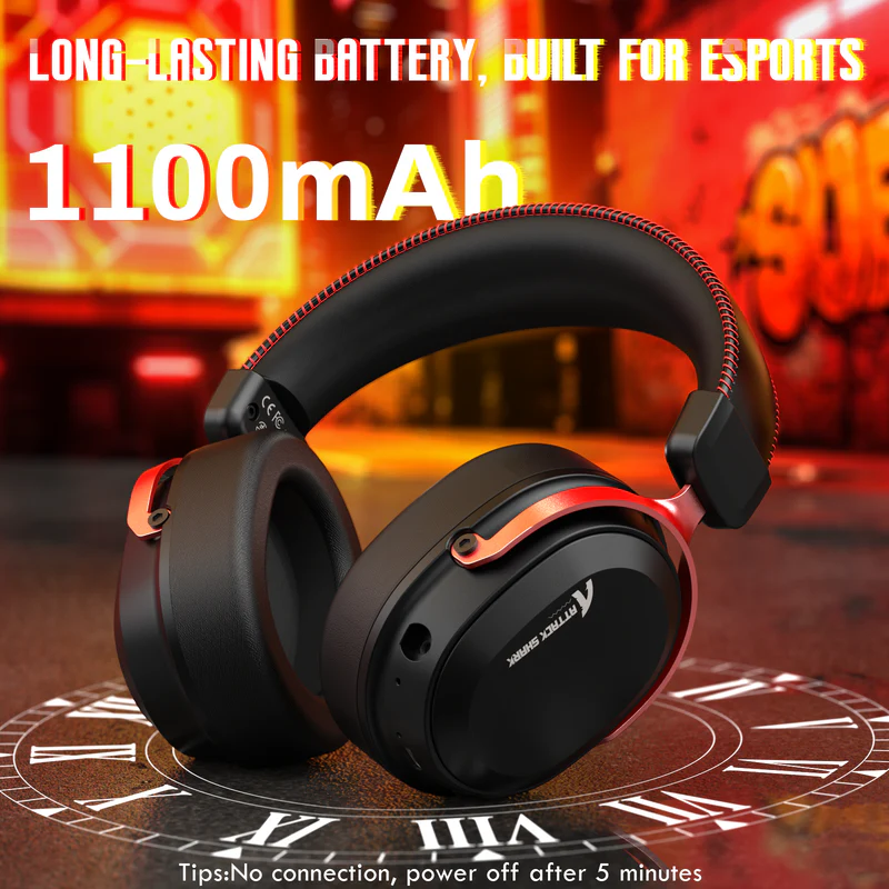 Attack Shark L30Pro Wireless Gaming Headset - Red Black