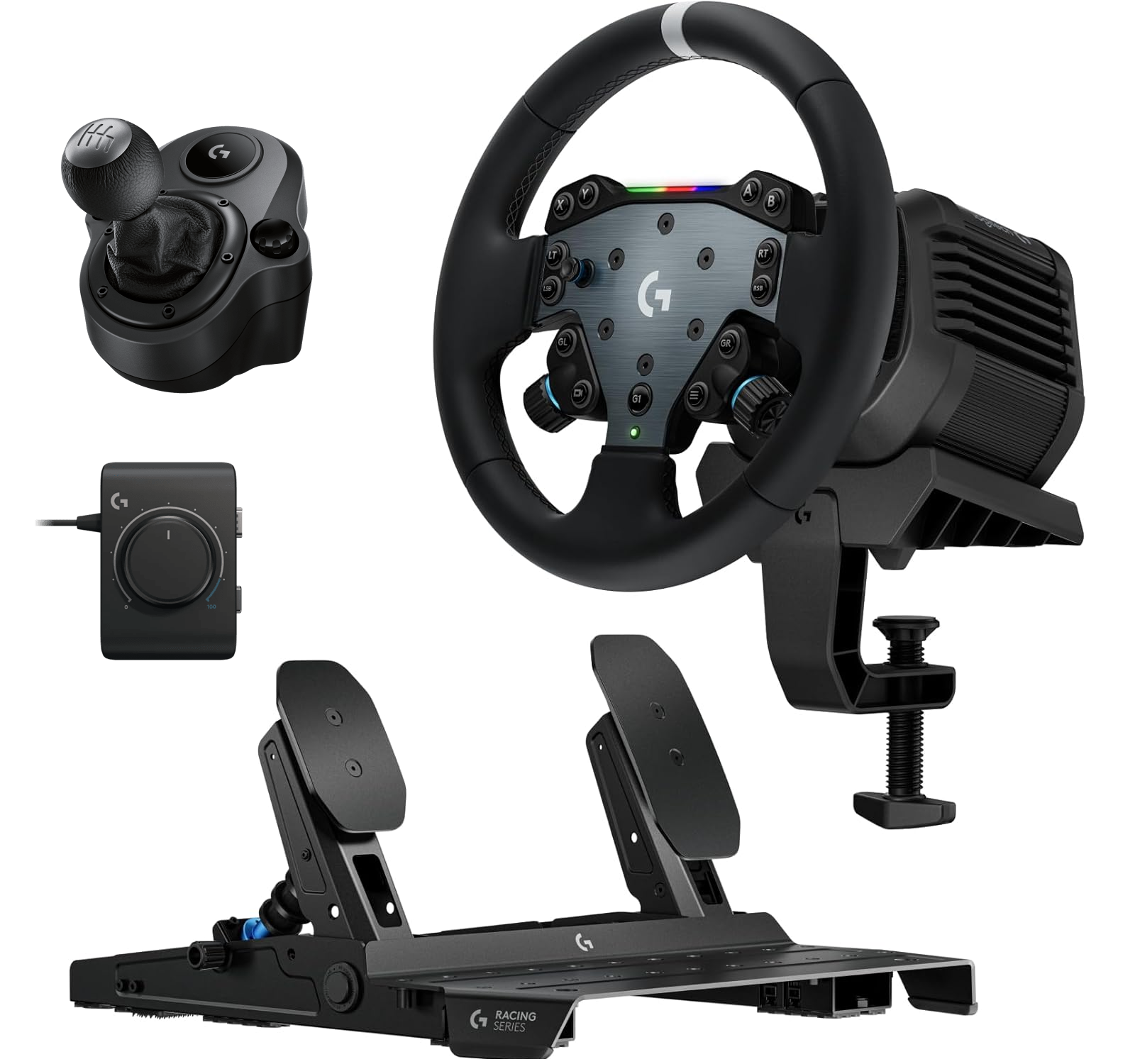 Logitech Steering Wheel Bundle – RS50 System + RS Pedals + Shifter + Racing Adapter Logitech Steering Wheel Bundle – RS50 System + RS Pedals + Shifter + Racing Adapter
