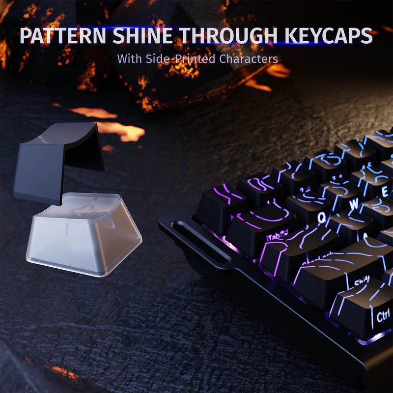 ATTACK SHARK X68 HE MAGNITC SWITCH KEYBORAD Black Contours
