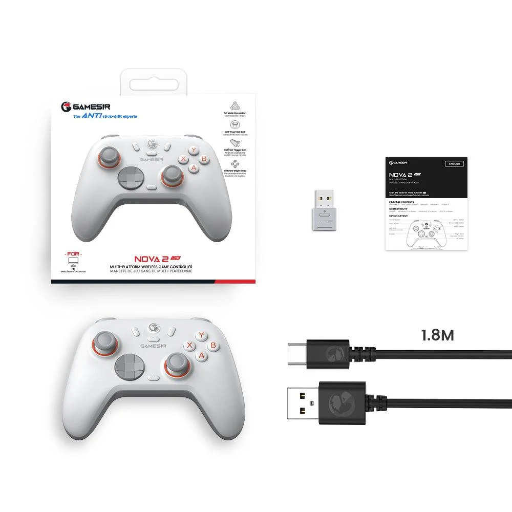GAMESIR NOVE 2 LITE WIRELESS CONTOLLER WHITE