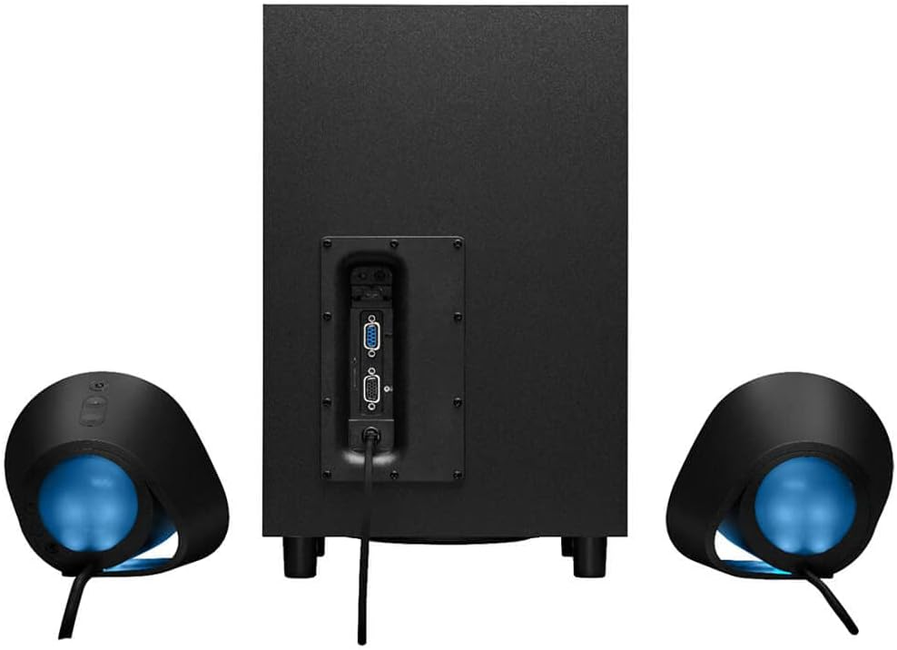 Logitech G560 PC Gaming Speaker System with 7.1 DTS:X Ultra Surround Sound, Game Based LIGHTSYNC RGB, Two Speakers and Subwoofer, Bluetooth, USB, Immersive - Black