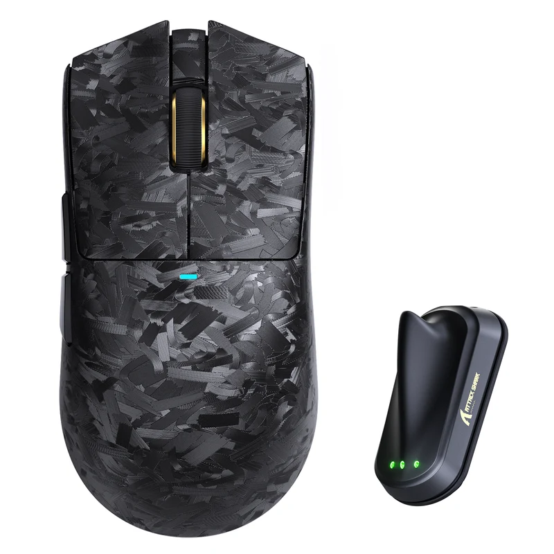 ATTACK SHARK X11 ULTRA MOUSE  PAW3950MAX  NORDIC 54L15 TRI MODE CARBON BLACK