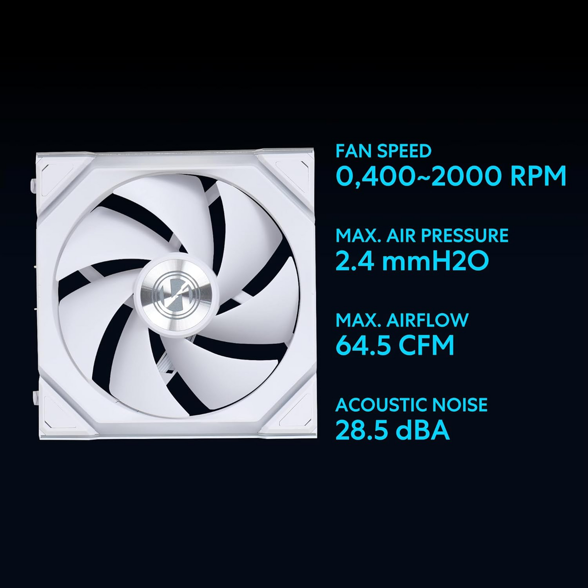 Lian Li UNI Fan SL Wireless 120mm ARGB Fan (Triple Pack)-White