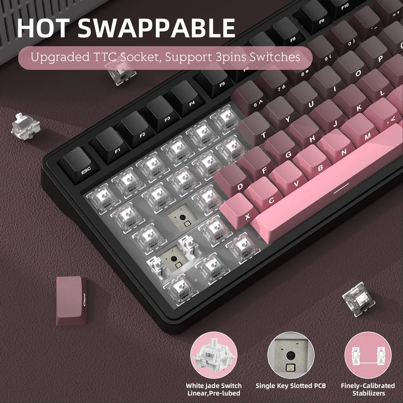 ATTACK SHARK X85 WIRELESS BLACK BERRY JADE SWITCH