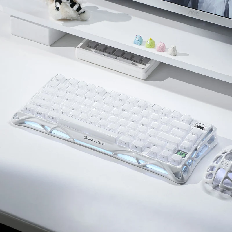 GRAVASTAR Mercury K1 75% WIRELESS MECHANIVAL GAMING KEYBOARD - Opaline White