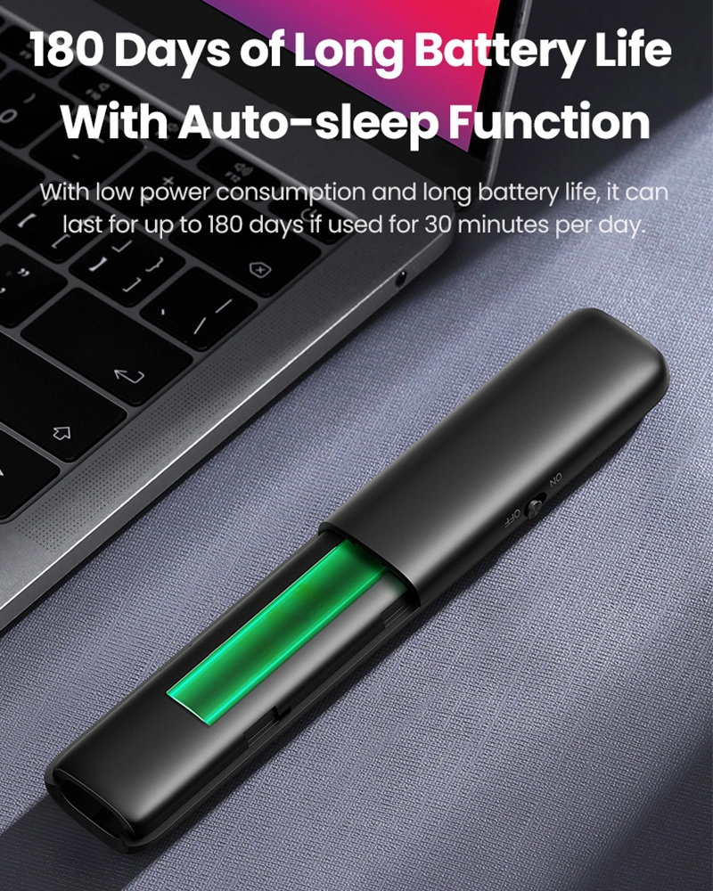 UGREEN Wireless Presenter With a AAA battery  *Control distance: 100 meters; *Laser distance: >200 meters;