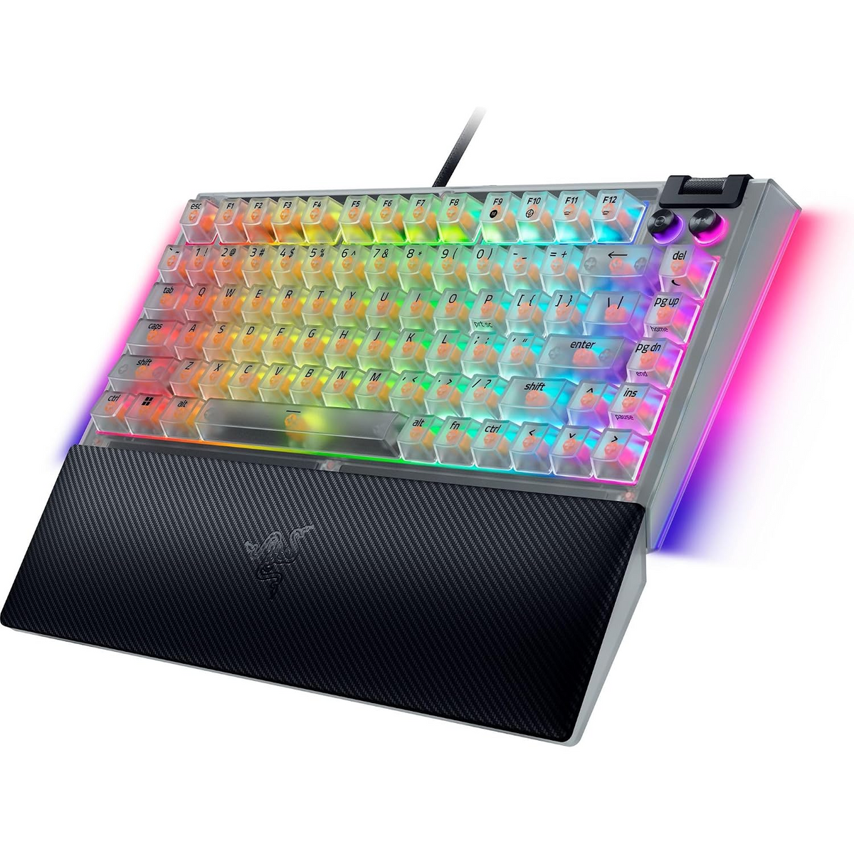 RAZER BLACKWIDOW V4 75%  HOT-SWAPPABLE MECHANICAL GAMING KEYBOARD PHANTOM WHITE