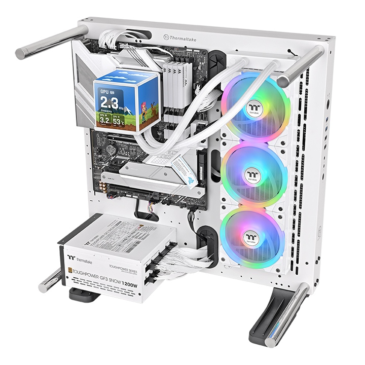 THERMALTAKE MINECUBE 360 ULTRA CPU WATER COOLING LCD - WHITE