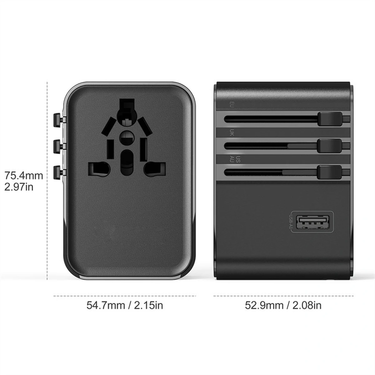 WIWU Wi-UA006 45W GaN Universal Plug Adapter 2C+2*USB