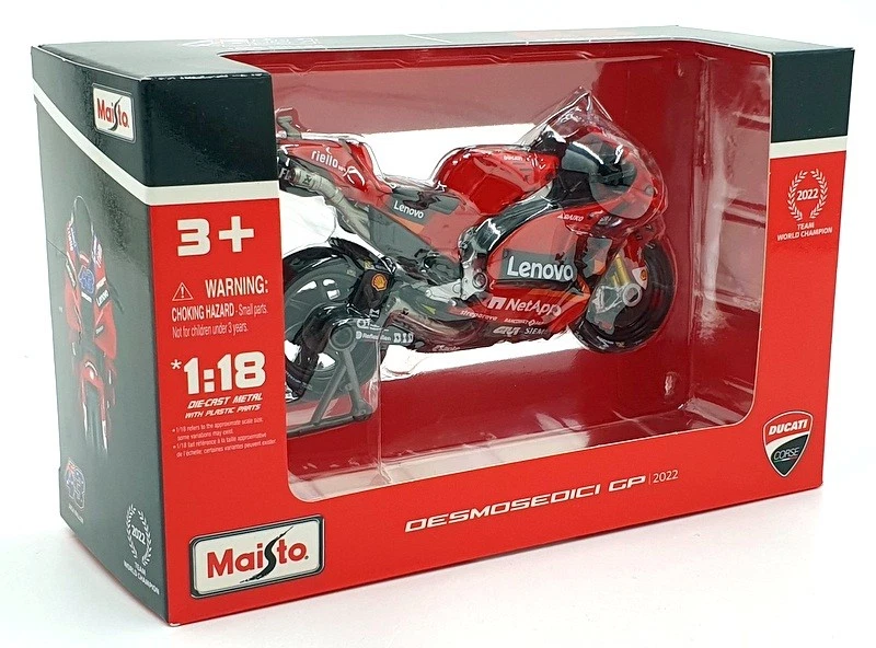 Maisto MotoGP Ducati Desmosedici GP22 Pecco Bagnaia World Champion 2022