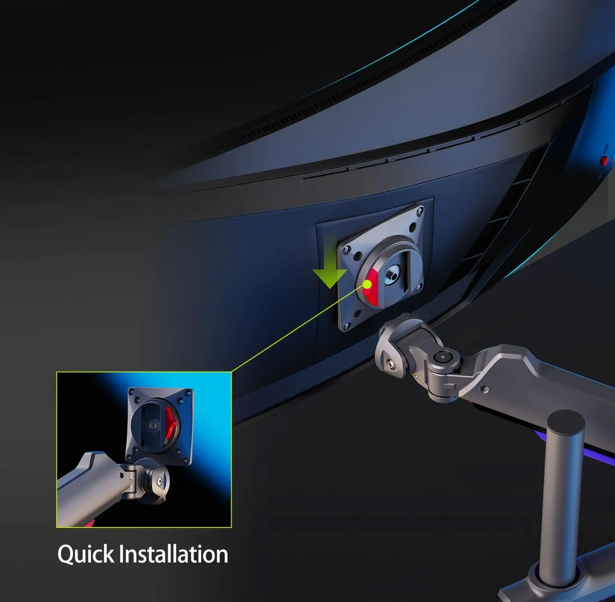 NB NORTH BAYOU G80 ERGONOMIC Monitor Arm for Screen up to 60 inches