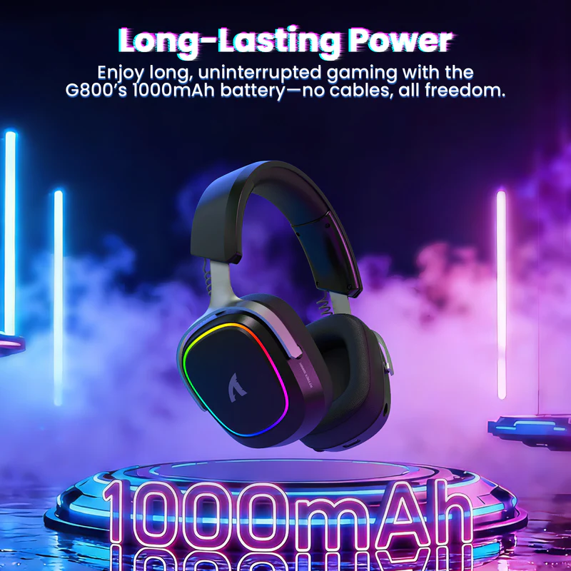 Attack Shark G800 Wireless RGB Gaming Headset - Black