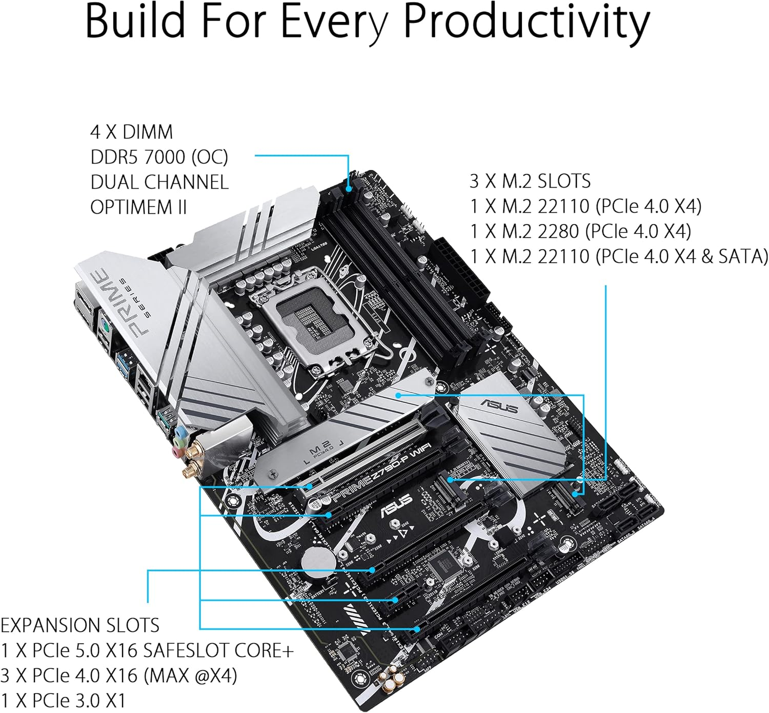 Asus Prime PRIME Z790-P WIFI Gaming Desktop Motherboard
