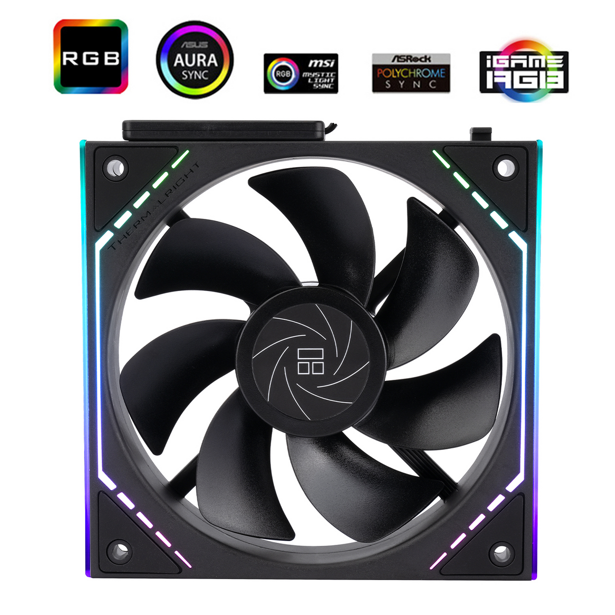THERMALRIGHT TL-M12QR X3   120MM REVERSE AIR FLOW  ARGB FANS - BLACK