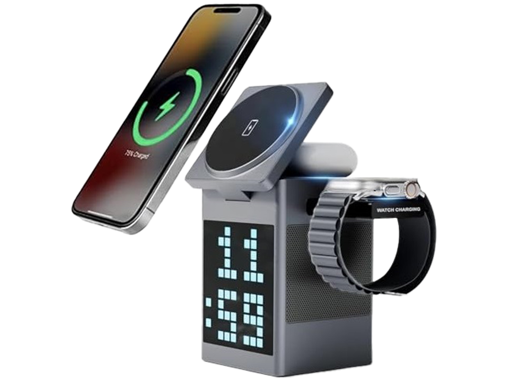 LENYES PW331 3IN1 DIGITAL SCREEN WIRELESS CHARGER