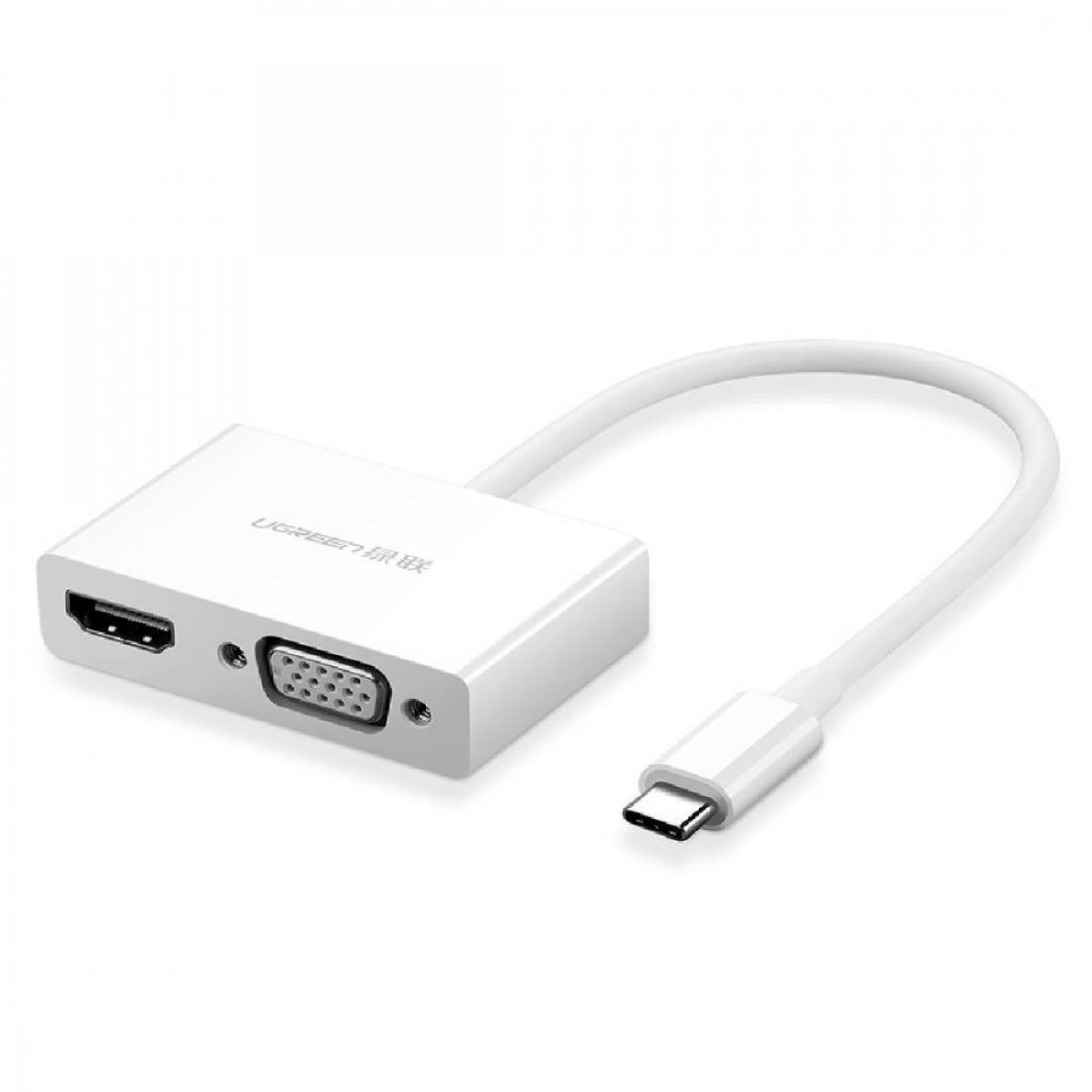 UGREEN USB Type C to HDMI + VGA Converter (White) UGREEN USB Type C to HDMI + VGA Converter (White)