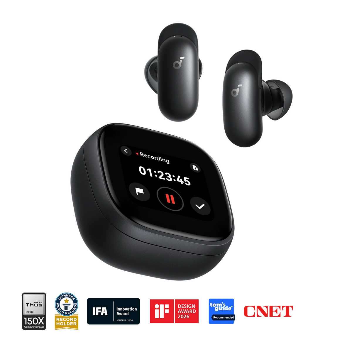 Anker Liberty 5 Pro Max | Earbuds with AI Note-Taker Smart Case