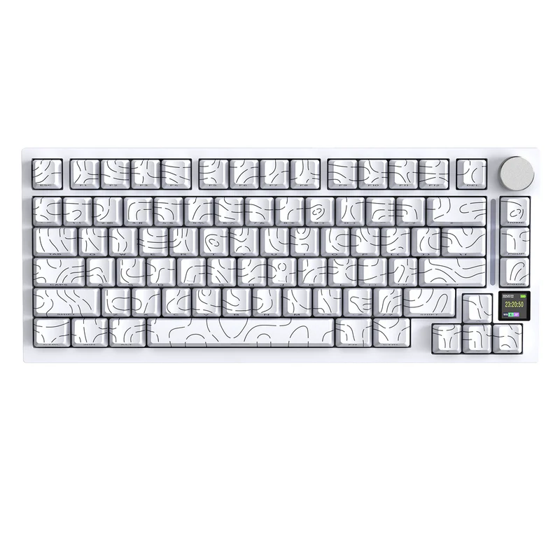 ATTACK SHARK X820Ultra Tri-mode Gasket Shark Switch Mechanical Keyboard - White Contour ATTACK SHARK X820Ultra Tri-mode Gasket Shark Switch Mechanical Keyboard - White Contour