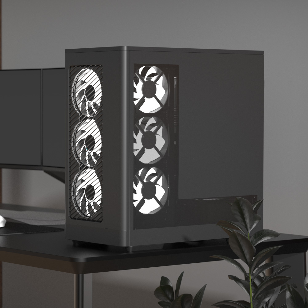 AEROCOOL D520A GAMING CASE - BLACK