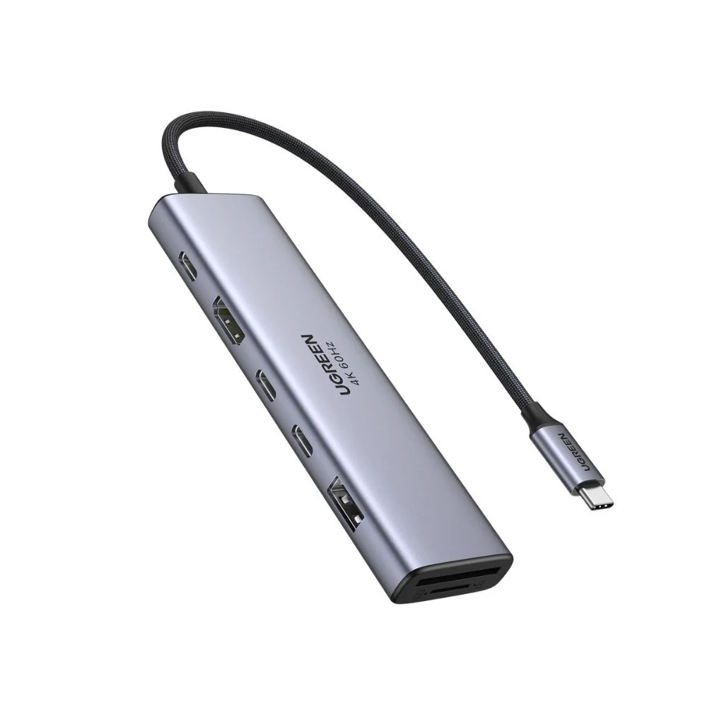 UGREEN 7-in-1 USB-C To HDMI 4K@60Hz + 2xUSB-C 3.2+1xUSB-A 3.2+SD/TF+PD Converter UGREEN 7-in-1 USB-C To HDMI 4K@60Hz + 2xUSB-C 3.2+1xUSB-A 3.2+SD/TF+PD Converter