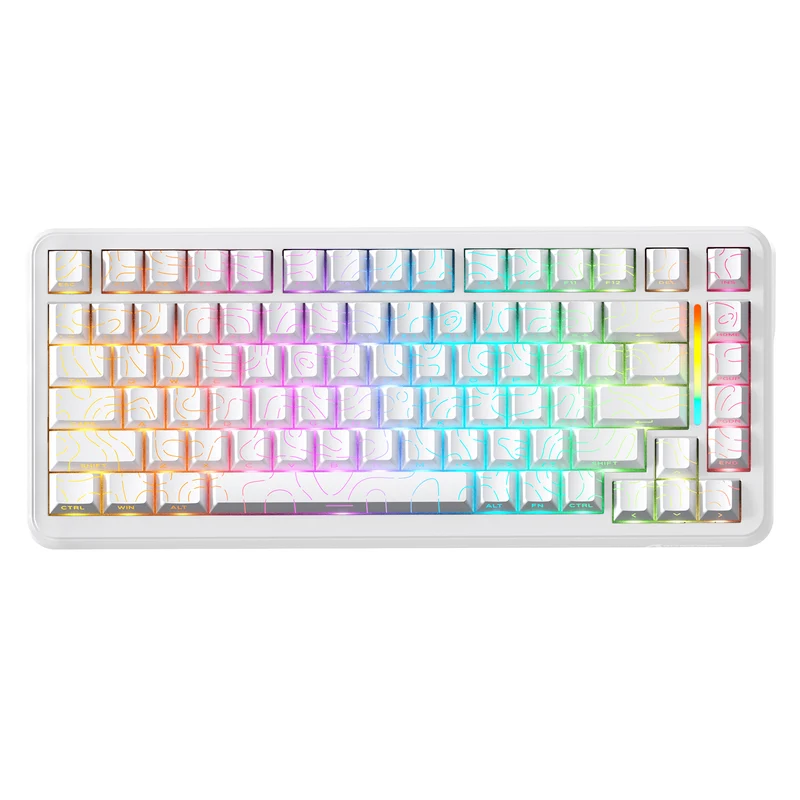 ATTACK SHARK X82 PRO HE Magnetic Switch Keyboard – White Contour Line ATTACK SHARK X82 PRO HE Magnetic Switch Keyboard – White Contour Line