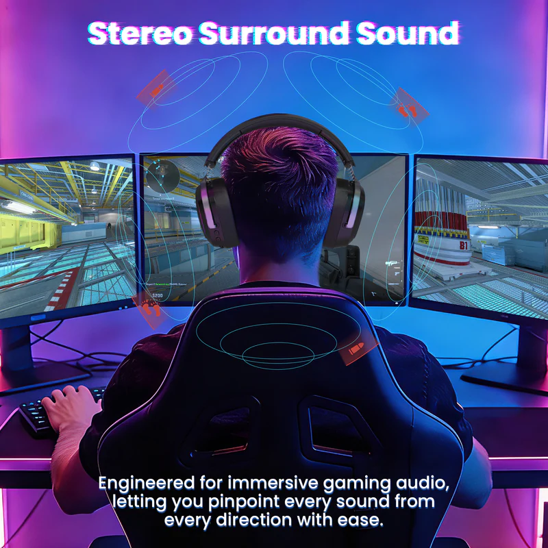 Attack Shark G800 Wireless RGB Gaming Headset - Black