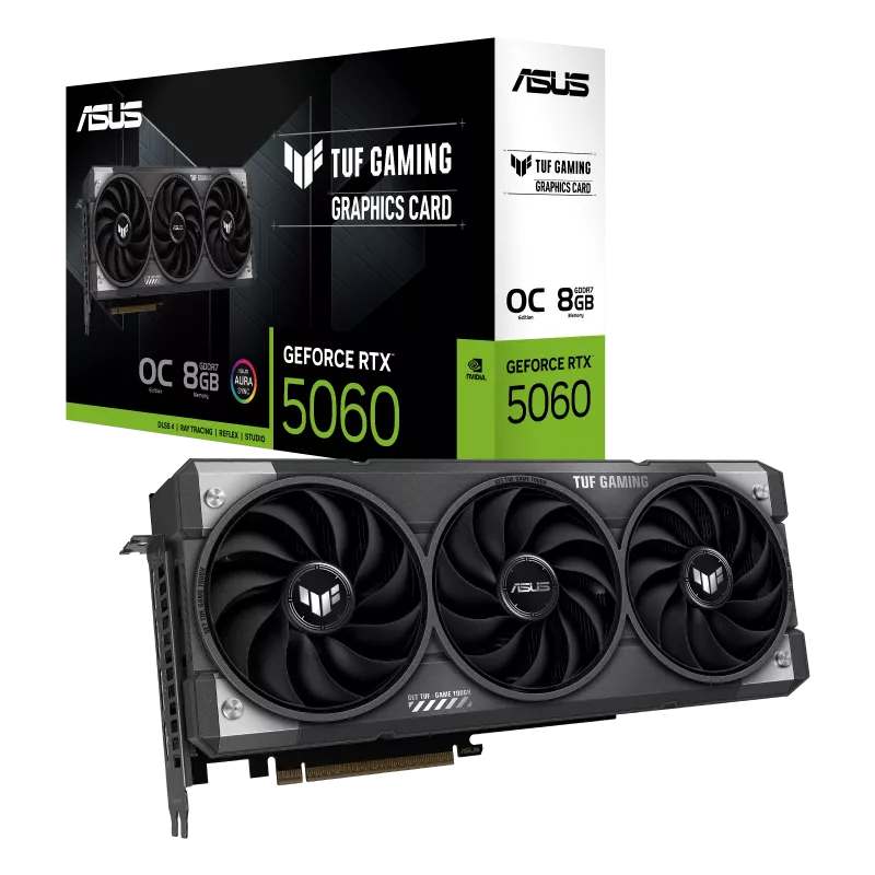 ASUS TUF Gaming GeForce RTX™ 5060 8GB GDDR7 OC Edition- Graphics Card ASUS TUF Gaming GeForce RTX™ 5060 8GB GDDR7 OC Edition- Graphics Card