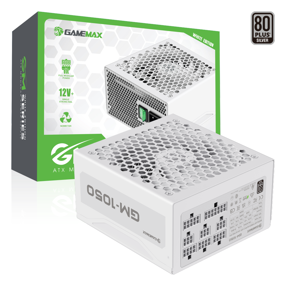 GAMEMAX GM-1050 WHITE POWER SUPPLY