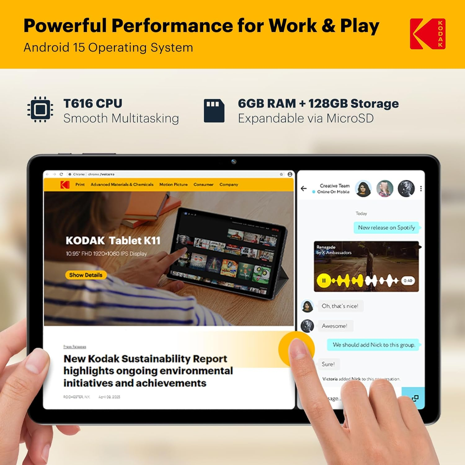 KODAK TAB K12 6GB RAM 128GB TABLET
