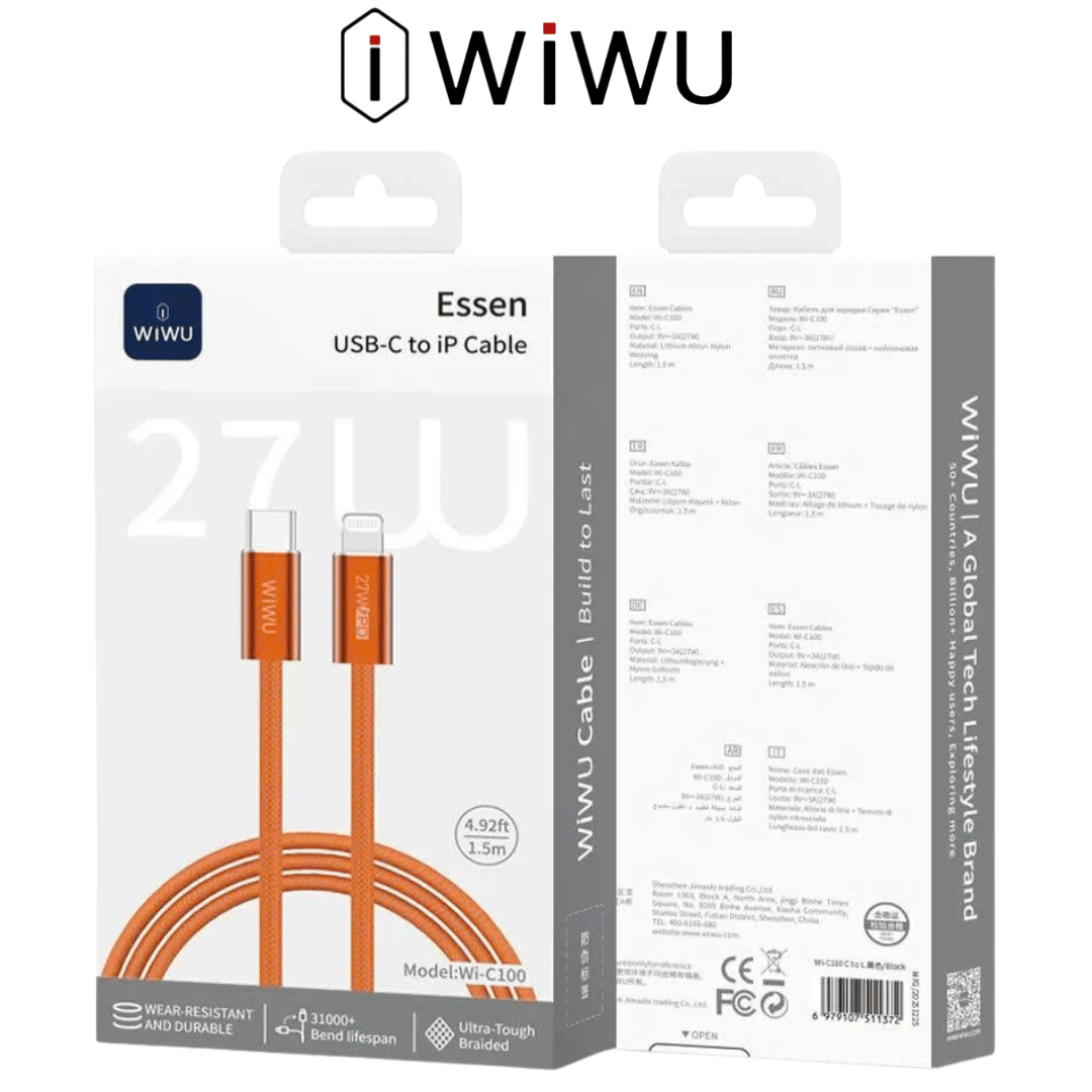 WIWU 27W Essen Series C-L Cable Wi-C100 C-L 1.5m